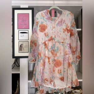 Flowy Floral Pink Dress